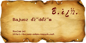 Bajusz Ádám névjegykártya