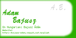 adam bajusz business card